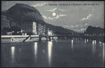 Les quais et le Saint-Eynard, effet de nuit.
