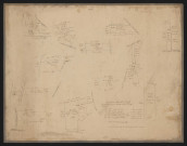 Plan de divers fonds appartenant à Pierre Perrachon et Claire Delornage, son épouse (décembre 1856).