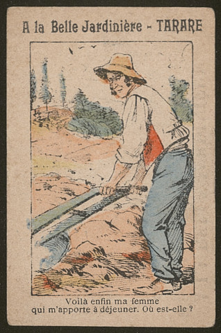 Voilà enfin ma femme qui m'apporte à déjeuner. Où est-elle ?