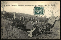 Monsols. Eboulement, déraillement d'un train de ballast. 3 mars 1910. 2 morts.