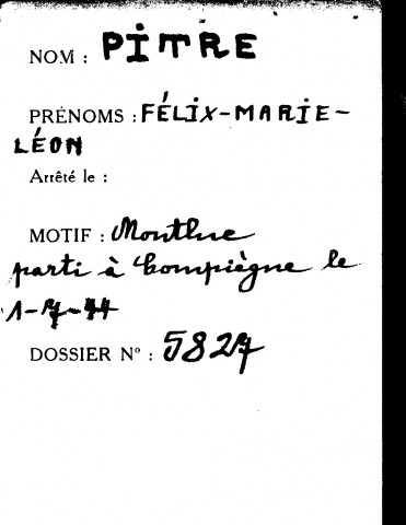 PITRE Félix Marie Léon