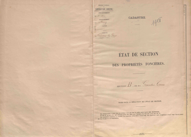 État de sections.