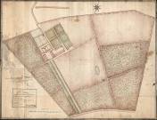 Plan géométrique d'une maison située à Saint-Genis-Laval appartenant à M. Genillon (août 1805).