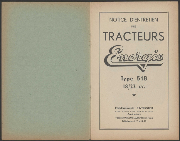 Tracteurs "Energic" - Villefranche-sur-Saône.