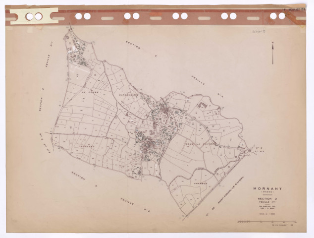 Section D feuille n°1. Plan révisé pour 1942. 2e édition à jour pour 1980.