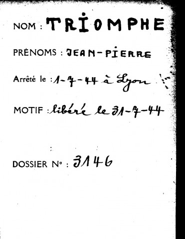 TRIOMPHE Jean-Pierre