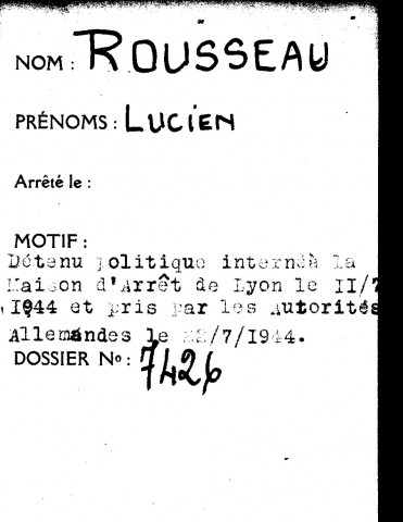 ROUSSEAU Lucien