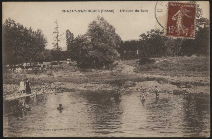 Chazay-d'Azergues. L'heure du bain.