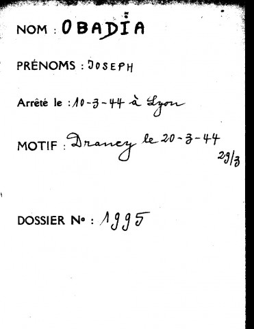 OBADIA Joseph