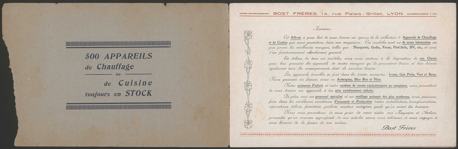 Bost Frères - Lyon.