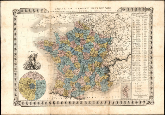 Carte de France historique.