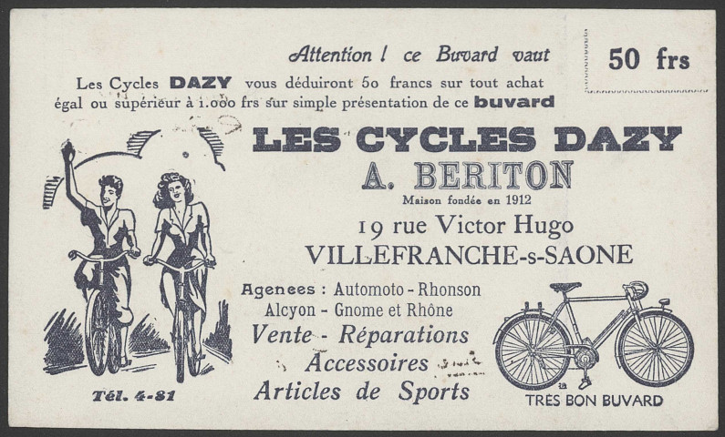 Les cycles Dazy - Villefranche-sur-Saône.