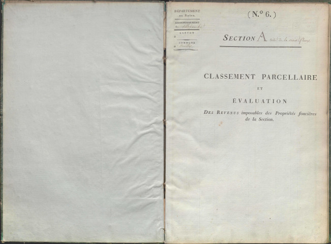 Section A dite de la Croix Fleury, section B dite du Bourg, section C dite de Barche.