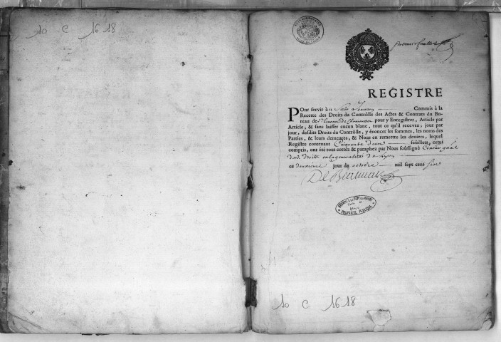 12 octobre 1706-2 janvier 1709.