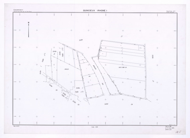 Section ZV. Plan établi en 1989.