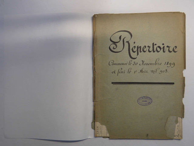 30 novembre 1899-1er août 1903