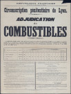 Circonscription pénitentiaire de Lyon. Adjudication de combustibles (15 mars 1930).