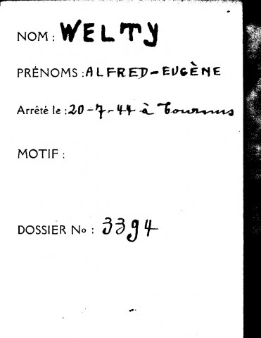 WELTY Alfred Eugène