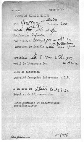 GEOFFROY Lucie (née LEBRETON)