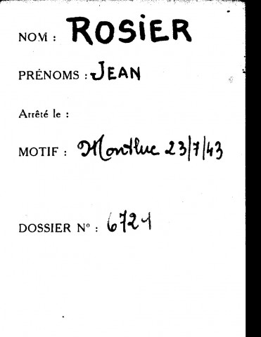 ROSIER Jean