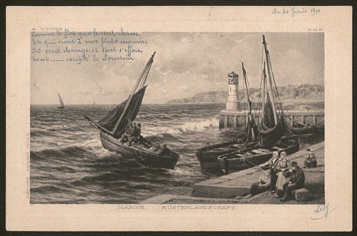 "Le départ pour la pêche".