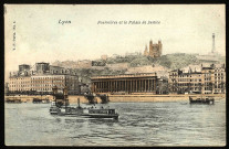Lyon. Fourvière et le palais de justice.