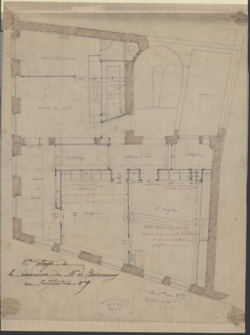 Plans de l’immeuble, vers 1863.