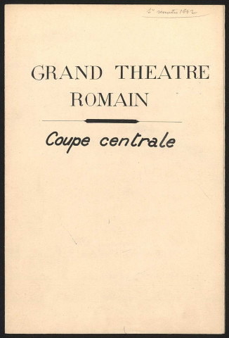 Coupe centrale du théâtre, 1942.
