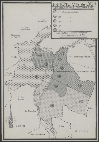 Circonscriptions électorales de la ville de Lyon.