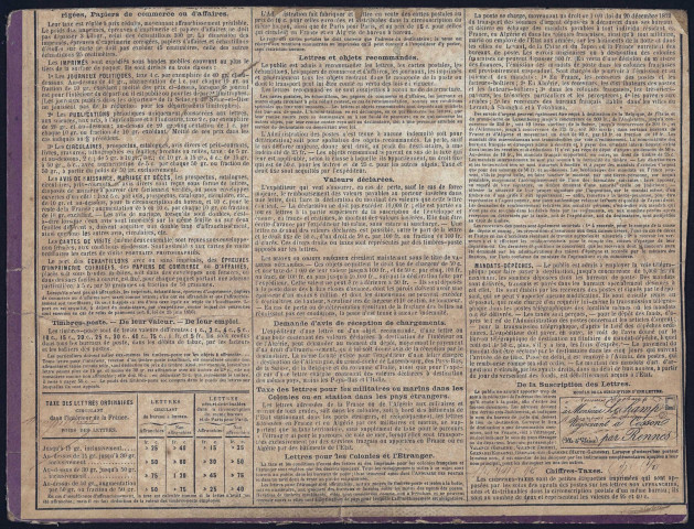 Almanach des Postes 1877.