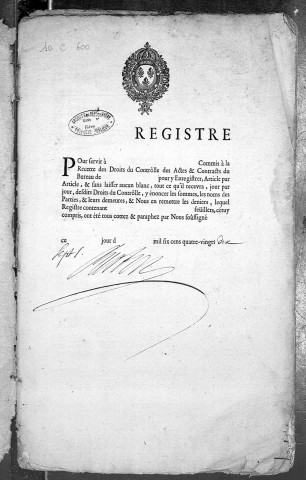 21 octobre 1697-9 janvier 1698.