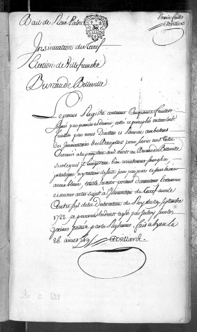 3 octobre 1749-2 juillet 1754.