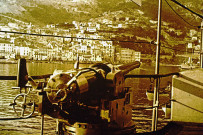 Canon à bord d'un cuirassé.