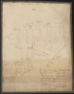 Plan de la vente d'un ensemble immobilier à M. Brisson, propriété de M. Chatelet (février 1850).