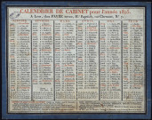 Calendrier de cabinet pour l'année 1825.