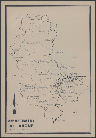 Cantons du département du Rhône.