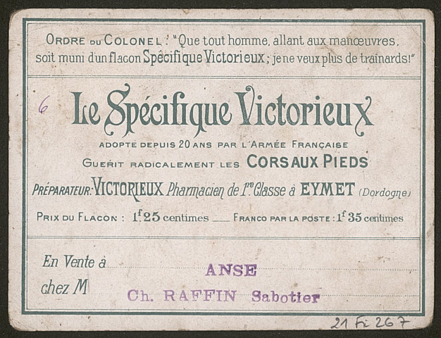 Le billet de logement.