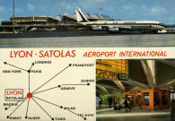 Lyon. Aéroport international de Satolas. Vues multiples en mosaïque.