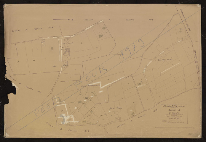 Section A 2e feuille (partie de l'ancienne feuille unique). Plan révisé pour 1932.