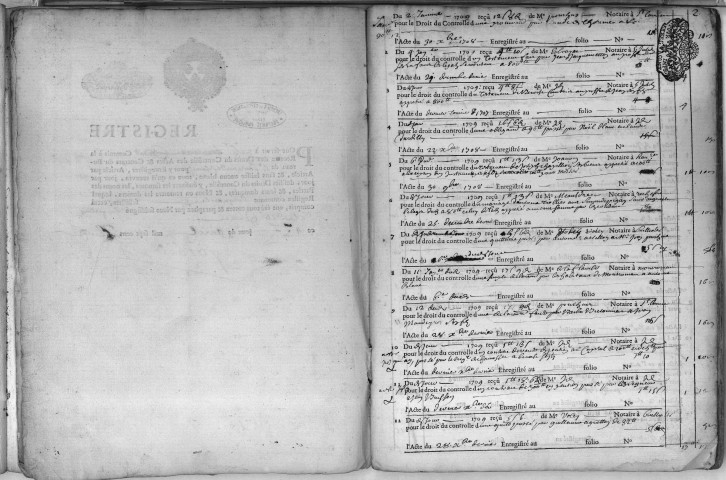 2 janvier 1709-9 mai 1710.