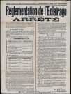 Réglementation de l'éclairage. Arrêté préfectoral (2 janvier 1917).