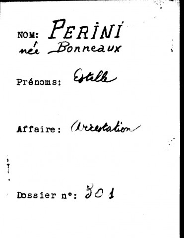 PERINI Estelle (née BONNEAUX)