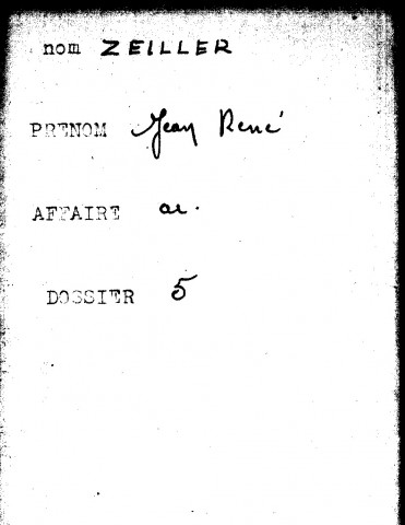 ZELLER/ZEILLER Jean René