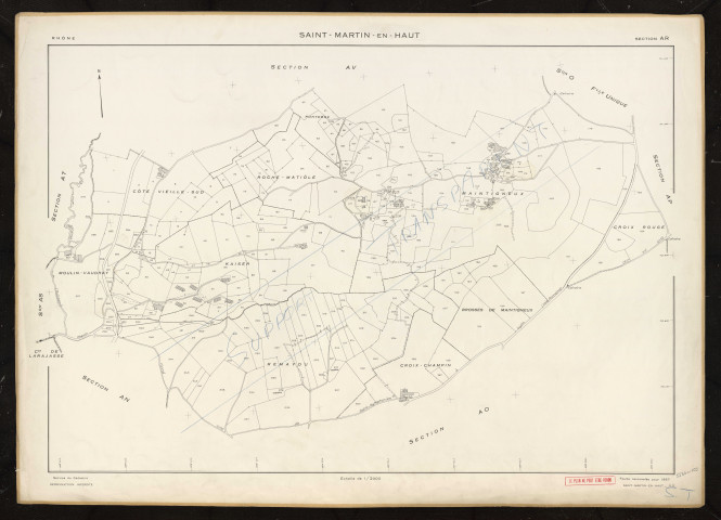 Section AR. Feuille renouvelée pour 1957.
