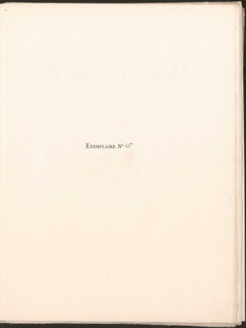Corbière, Tristan, Armor, avec huit eaux-fortes de Romanin, Réné Helleu éditeur, 57 p., Paris, 1935.