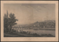 Vue du pont de la Mulatière sur la Saône, près de Lyon.