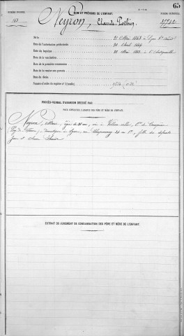 NEYRON, Claude, Pothin.