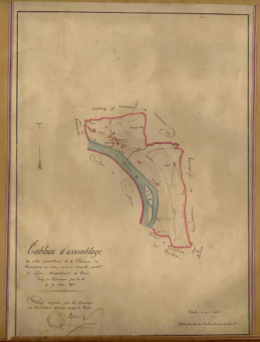 Tableau d'assemblage : copie modifiée du plan napoléonien.