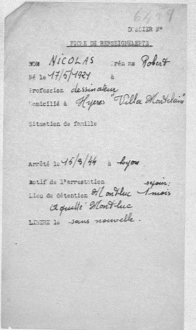NICOLAS Robert