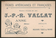 Vignes américaines et françaises J.-F.-R. Vallat - Anse.